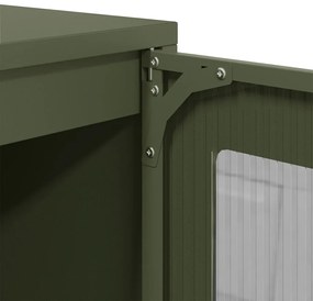 Aparador 100,5x39x107 cm aço laminado a frio verde-azeitona