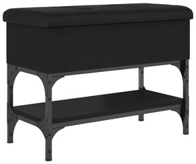 Banco sapateira 62x32x45 cm derivados de madeira preto
