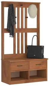 Árvore de Hall SANDENS 87x40x159,5 cm Madeira Maciça de Pinho