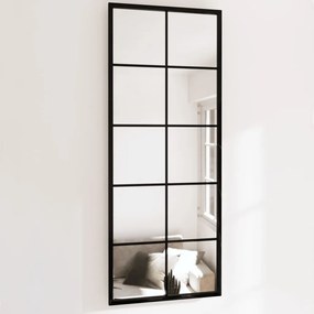 vidaXL Espelhos de parede 2 pcs 100x40 cm metal preto