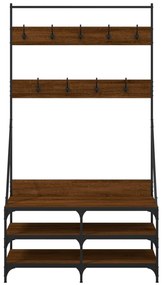 Conjunto de Entrada - Bengaleiro c/ arrumação calçado 100x40x184 cm ca