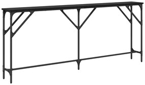 Mesa de Consola Carvalho Preto 180x23x75 cm Madeira de Engenharia