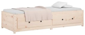 Sofá-cama sem colchão 90x200 cm madeira de pinho maciça