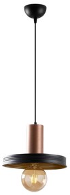 Candeeiro Dodo – Preto e Cobre – 32 x 32 cm
