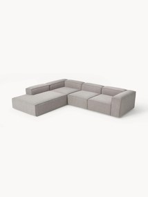 Sofá de canto modular em bouclé Lennon (4 lugares)