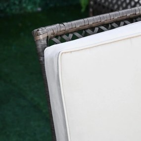Conjunto Lounge em Vime de 2 Poltronas, 1 Sofá Duplo e 1 Mesa de Centr