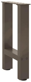 Pés para mesa de centro em aço natural, 2 peças, 28x(42-43) cm, aço