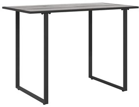Mesa de Jardim Cinza 100x55x70 cm DPC e Aço