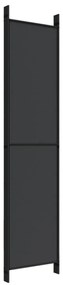 Divisória com 5 painéis 250x220 cm tecido preto