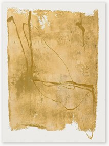 Quadro em tela pintado à mão Yellow Layer