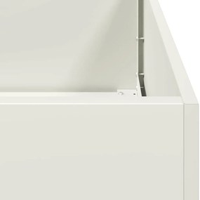 Vaso floreira 200x40x80 cm aço laminado a frio branco