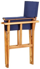Cadeiras de realizador 2 pcs madeira de acácia maciça azul