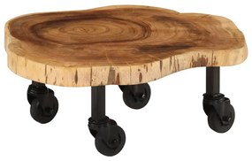 Mesa de centro em madeira de acácia maciça 60x55x25 cm