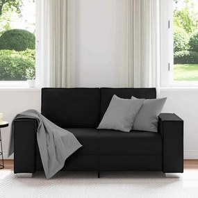 Sofá Loveseat vidaXL Preto 120 cm em Couro Sintético