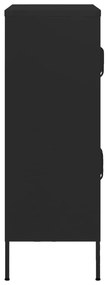 Armário de arrumação aço 80x35x101,5 cm preto