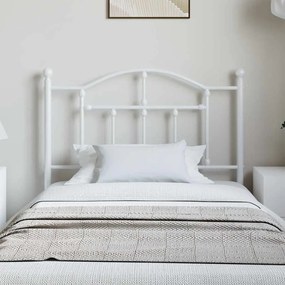Cabeceira de cama 100 cm metal branco