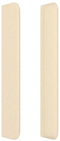 Cabeceira de cama c/ abas tecido 103x16x118/128 cm creme