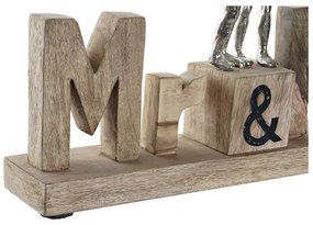 Placa Mr &amp; Mrs | Madeira | 51x28x7 CM