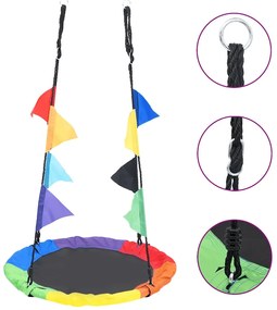 Baloiço arco-íris com bandeiras 100 cm