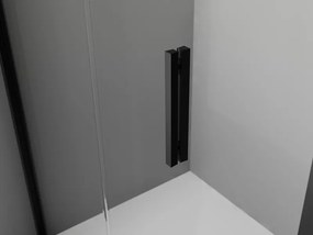 Mexen Exo-R cabine de duche pentagonal de abrir 90 x 90 cm, transparente, preta - 812-090-090-70-00
