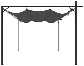 Pérgola com toldo retrátil 395x292x230 cm cor antracite
