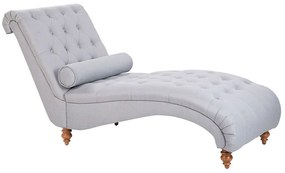 Chaise-longue em tecido cinzento MURET Beliani