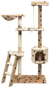 170488 vidaXL Árvore para gatos c/ postes arranhadores sisal 150 cm bege