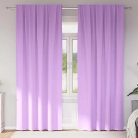 vidaXL Cortinas Blackout com Argolas 2 pcs Roxo 245 x 140 cm Poliéster