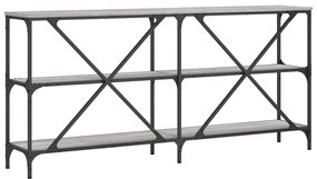 Mesa consola 160x30x75 cm derivados madeira/ferro cinza sonoma