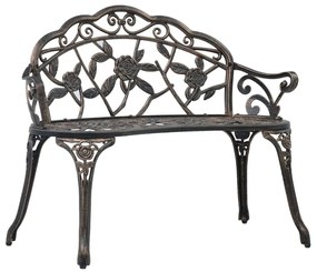 vidaXL Banco bistrô 100 cm alumínio fundido bronze