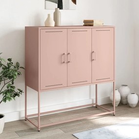 vidaXL Aparador alto 100,5x39x107 cm aço rosa