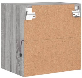 Mesa de cabeceira de parede com luzes LED cinzento sonoma