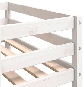 Estrutura de cama infantil 90x190 cm pinho maciço branco