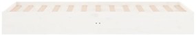 Estrutura de cama solteiro 90x190 cm madeira maciça branco