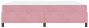 Estrutura da Cama Outros Rosa e branco 140 x 190 cm Veludo