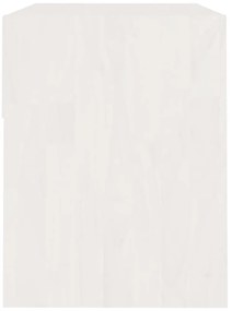 Mesas de cabeceira 2 pcs 40x31x40 cm pinho maciço branco