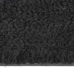 Tapete de porta 50x80 cm fibra de coco tufada preto
