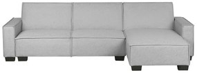 Sofá-cama em tecido cinzento claro, versão esquerda ROMEDAL Beliani