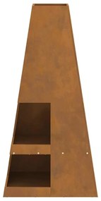 Churrasqueira com espaço pra lenha 50 x 50 x 100 cm - Aço envelhecido