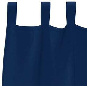 Cortinas opacas 2 pcs Azul escuro 225 x 140 cm Poliéster