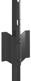 Postes de Cerca 44 pcs U-Channel Cinza 100 cm Aço