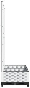 Vaso/floreira de jardim c/ treliça 80x40x121,5 cm PP branco
