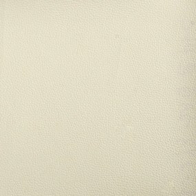 Sofá de 2 lugares 120 cm couro artificial cor creme