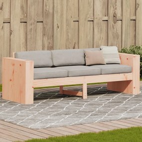 vidaXL Sofá 3 lugares p/ jardim 189x60x62 cm madeira de douglas maciça