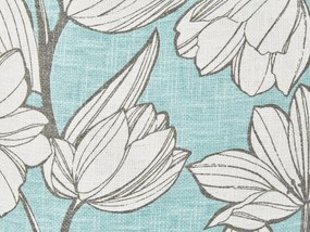 Conjunto 2 almofadas padrão floral em algodão azul e branco 45 x 45 cm CYANOTIS Beliani