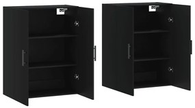 Armários de parede 2 pcs 69,5x34x90 cm preto