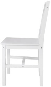 Cadeiras de jantar 4 pcs madeira de pinho branco