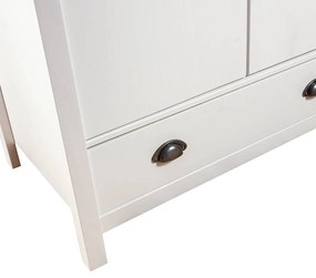 Roupeiro 2 portas Hill 89x50x170 cm pinho maciço branco