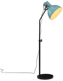 Candeeiro de pé 25 W 30x30x90-150 cm E27 azul desgastado