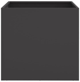 Vaso/floreira 42x40x39 cm aço preto